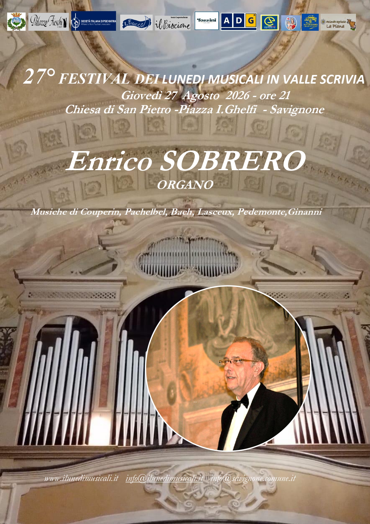 27° FESTIVAL DEI LUNEDI MUSICALI IN VALLE SCRIVIA